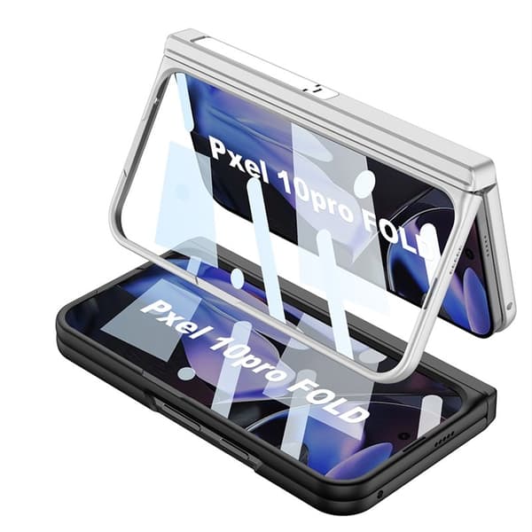 GKK Google Pixel 10 Pro Fold Fodral PC + Tempered Glass - Silver