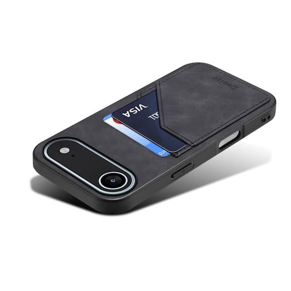 DENIOR Mobilskal till iPhone Air PU Läder + TPU + PC - Svart