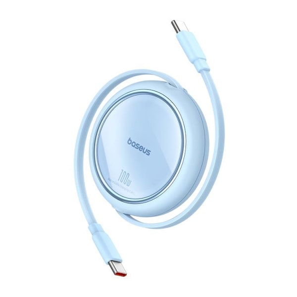 Baseus Retractable Free2Draw Mini USB-C - USB-C 100W 1m - Blå