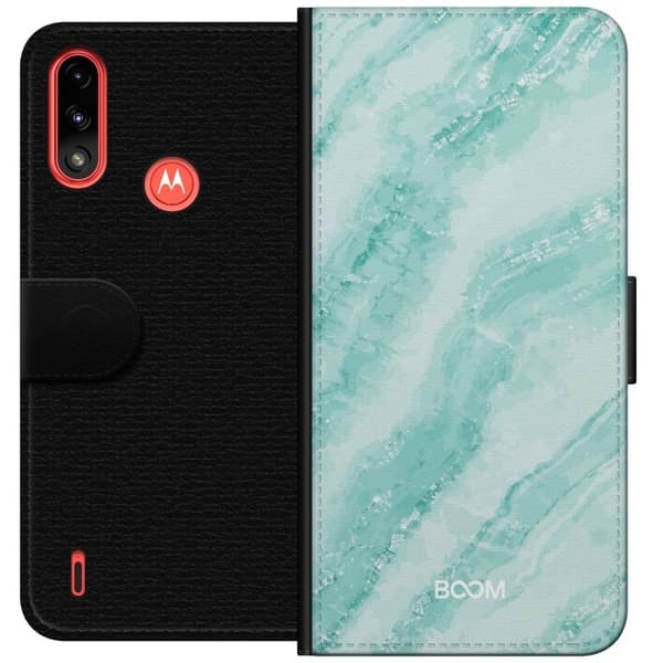 Plånboksfodral till Motorola Moto E7 Power med Mint Marble