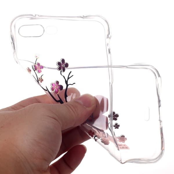 TPU Mobilskal till iPhone 7 Plus - Körsbärsblom Mönster