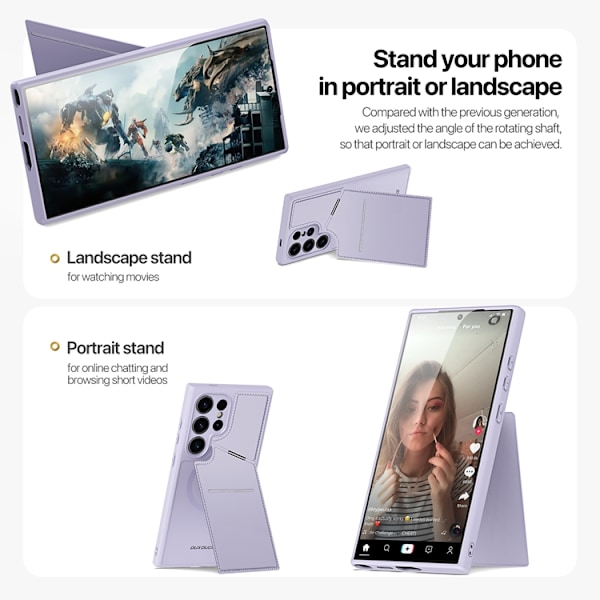 Dux Ducis Galaxy S24 Ultra Mobilskal Korthållare Rafi II - Blå