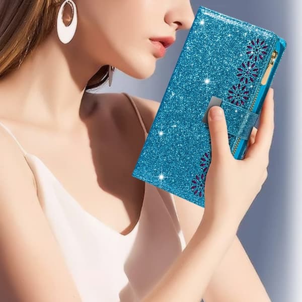 Samsung Galaxy S26 Ultra Plånboksfodral Konstläder Starry Sky - Blå