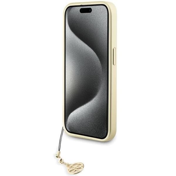 Guess iPhone 15 Pro Mobilskal 4G Charms Collection - Grå Grå