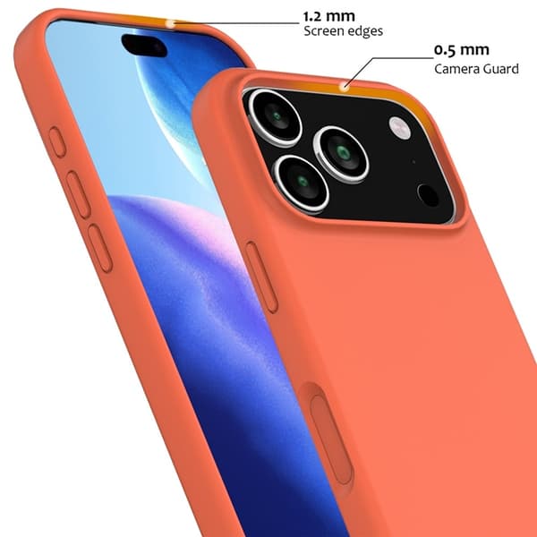 Mobilskal till iPhone 17 Pro Max MagSafe Silikon Anti-Drop - Orange Orange