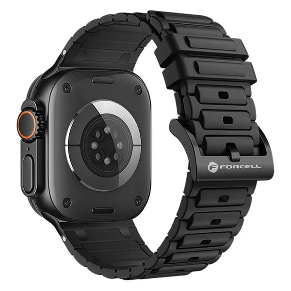 Forcell Apple Watch (38/40/41) Armbånd Silikone - Sort Svart
