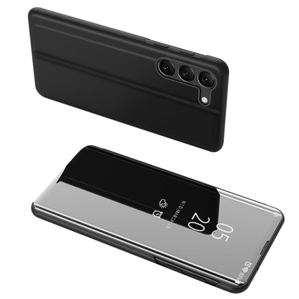 Galaxy S23 Plus -kotelo Clear View Flip - Musta Black