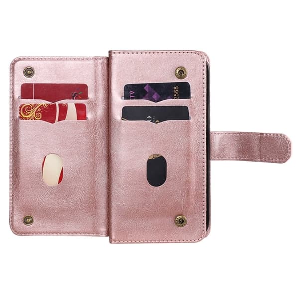 Samsung Galaxy S26 / S26 Pro Plånboksfodral Ställ Konstläder - Roséguld