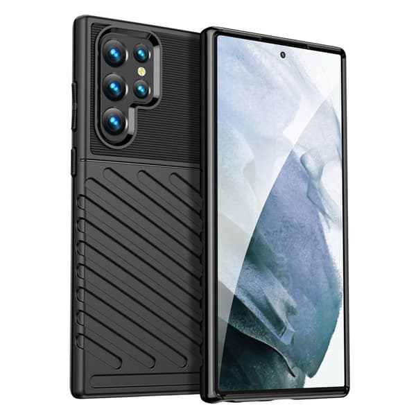 Galaxy S23 Ultra Cover Thunder Twill - Sort Black