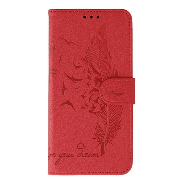 OnePlus 15 5G Plånboksfodral Imprint PU Läder Röd