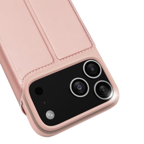 DUX DUCIS Skin Pro iPhone 17 Pro Max Plånboksfodral PU Läder Läder Rosa