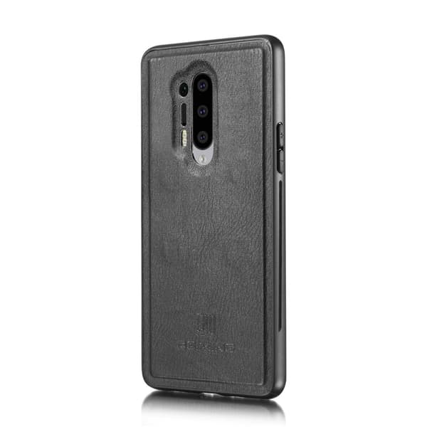 DG.MING OnePlus 8 Pro Plånboksfodral 2-i-1 Äkta läder Svart