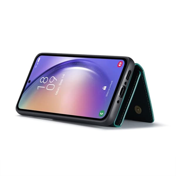 DG.MING Konstläder Plånboksfodral för Samsung Galaxy A14 5G - Grön
