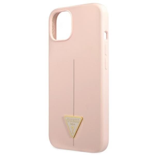 Guess iPhone 13 Skal Silicone Triangle - Pinkki Rosa