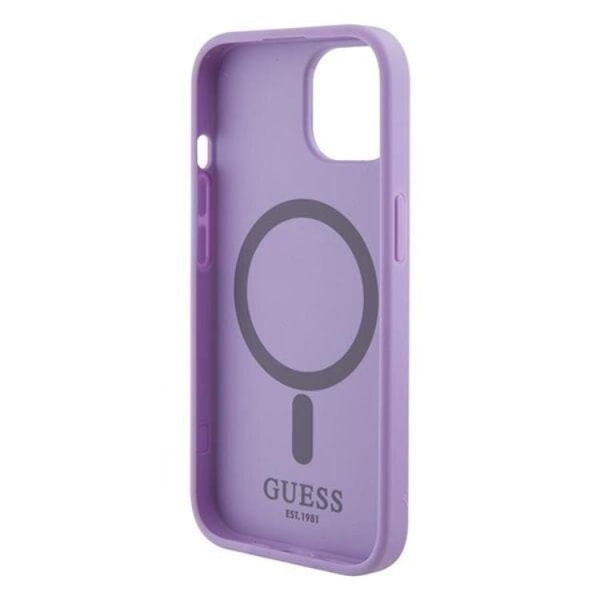 Guess iPhone 15 Mobilskal Magsafe Saffiano - Lila