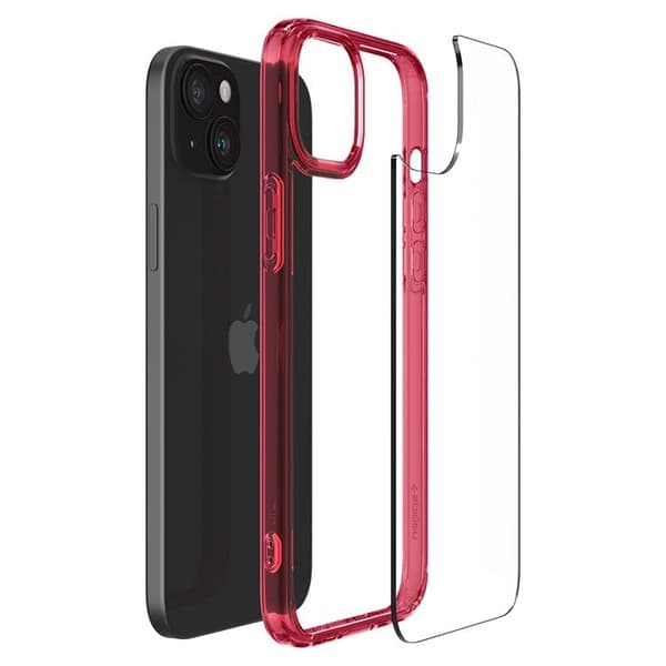 Spigen Mobilskal till iPhone 15 Plus Ultra Hybrid - Crystal Röd Röd
