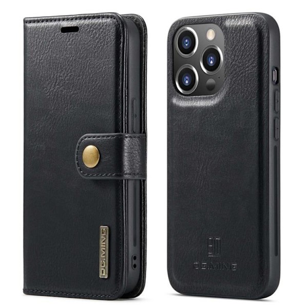 DG.MING iPhone 14 Pro Plånboksfodral Split Detachable Flip - Svart Svart