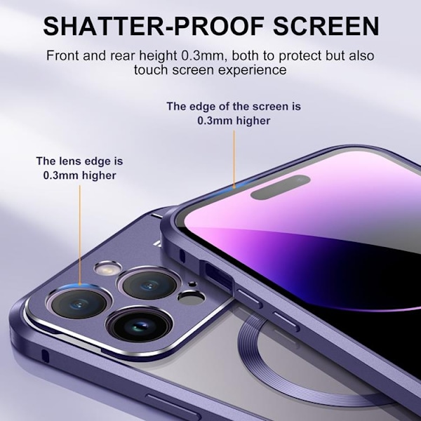 Mobilskal till iPhone 15 Pro Max Magsafe Aroma Kickstand - Silver Silver