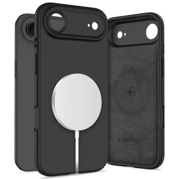 Tech-Protect iPhone Air Magsafe Silikone Telefontaske - Sort Svart