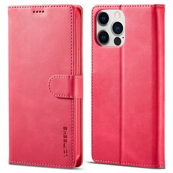 LC.IMEEKE Plånboksfodral för iPhone 15 Pro - Konstläder - Rosa