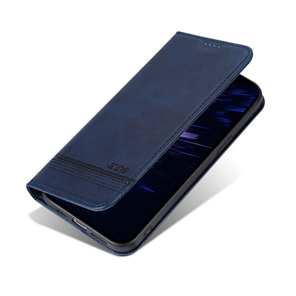 AZNS iPhone 16e Plånboksfodral Konstläder - Blå