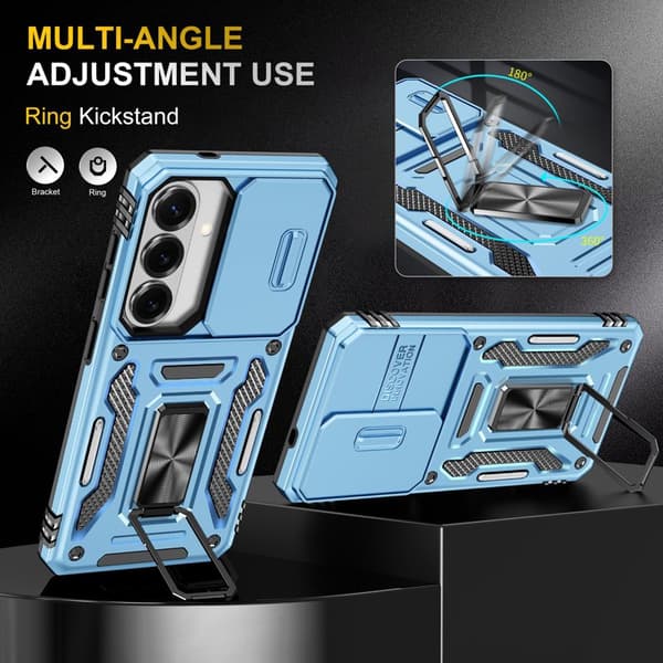 Mobilskal för Samsung Galaxy S26 Plus Kickstand PC + TPU - Ljusblå