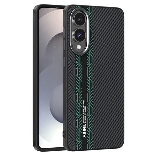 ABEEL Mobilskal till Samsung Galaxy S25 Edge PC TPU Aluminium Läder - Textur 2