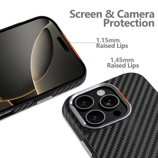 Tech Protect Telefontaske til Galaxy S25 Ultra Magsafe Carbon - Sort/Sølv Svart