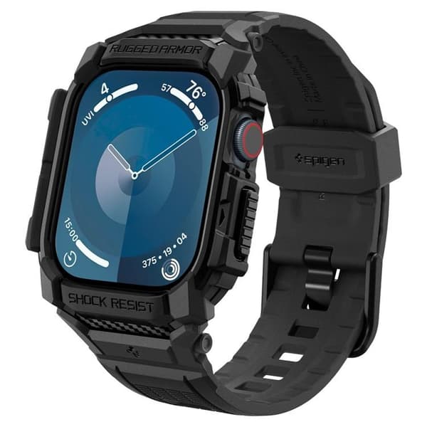 Spigen Apple Watch 42mm Series 10 Etui Rugged Armor Pro - Sort