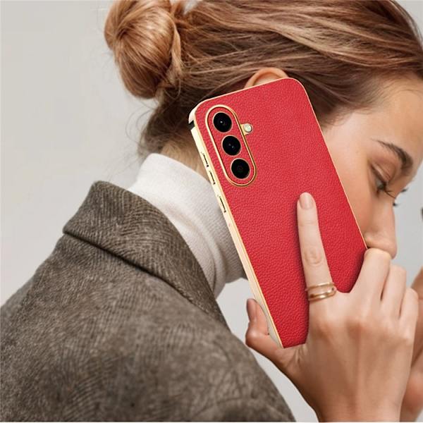 Mobilskal till Galaxy A57 Litchi Texture Anti Scratch Röd