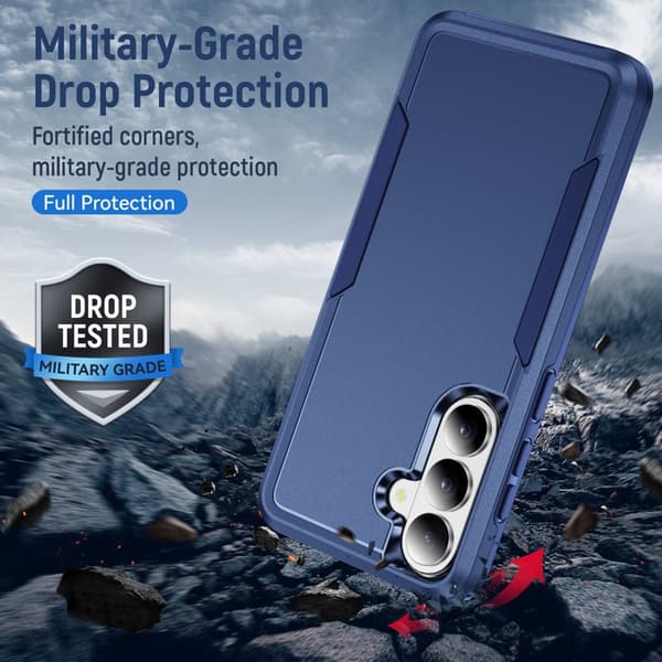 Mobilskal för Samsung Galaxy S26 Plus PC + TPU Militärklass - Blå