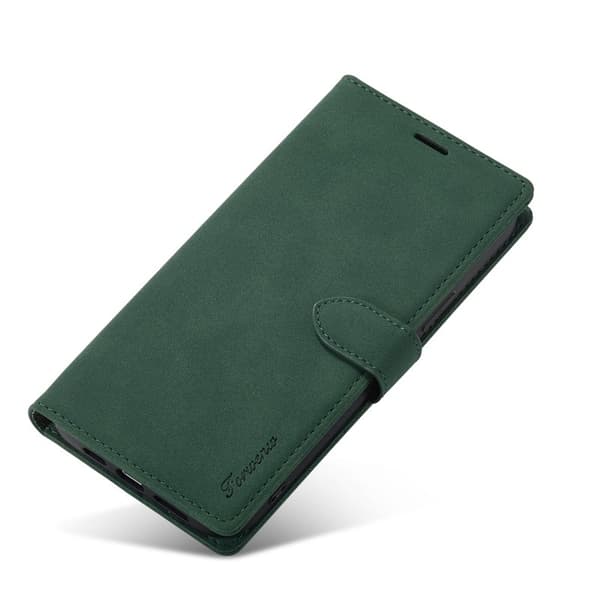 FORWENW F1 Series iPhone 15 Pro Max Plånboksfodral Konstläder - Grön