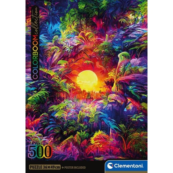 CLEMENTONI Puslespil 500 Stk CB Kollektion Colorbloom Psychedelic Jungle