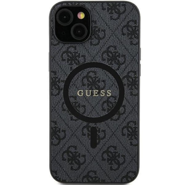 Guess Galaxy S24 Mobilskal Magsafe Collection Läder Metall Logo Svart