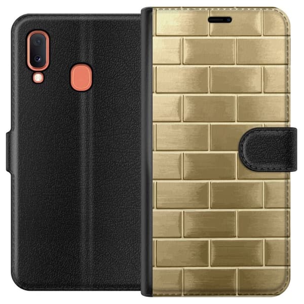 Pungcover til Samsung Galaxy A20e med Gyldne Mursten