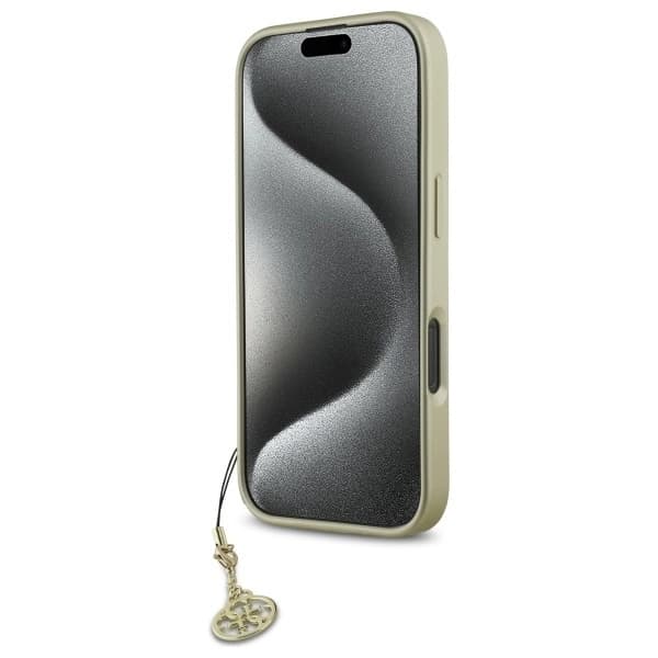 Guess telefontaske til iPhone 16 Pro 4G Charms Collection - Sort Black