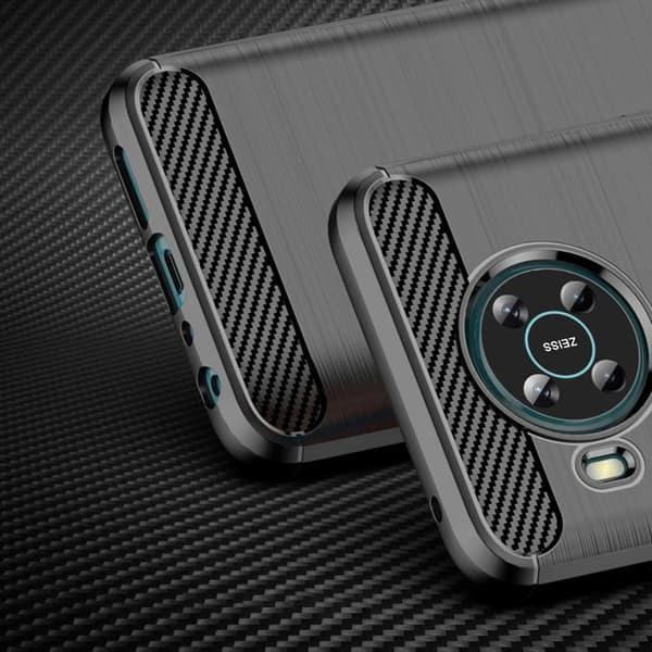 Carbon Nokia X100 Skal Flexible - Musta Black