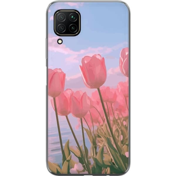Mobilskal till Huawei P40 lite med Rosa Tulpaner