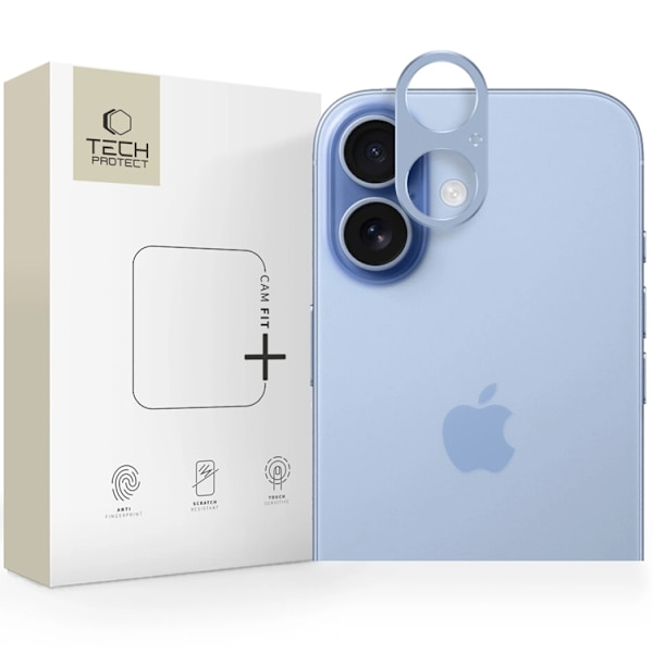 Tech-Protect iPhone 17 Kameralinsskydd Camalloy Fit Plus Blå