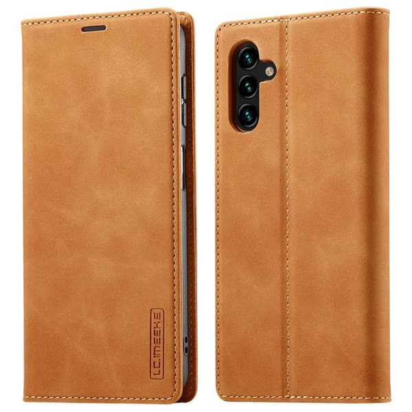 LC.IMEEKE Plånboksfodral för Samsung Galaxy S26 Plus Konstläder - Brun