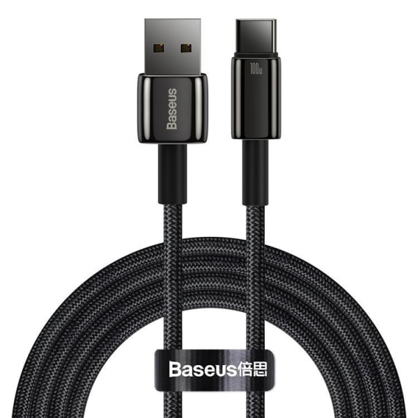 Baseus Tungsten USB-A til USB-C Kabel 100W 2m - Sort