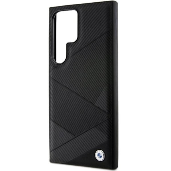 BMW Galaxy S24 Ultra Mobilskal Signature Crossing Line Pattern Svart