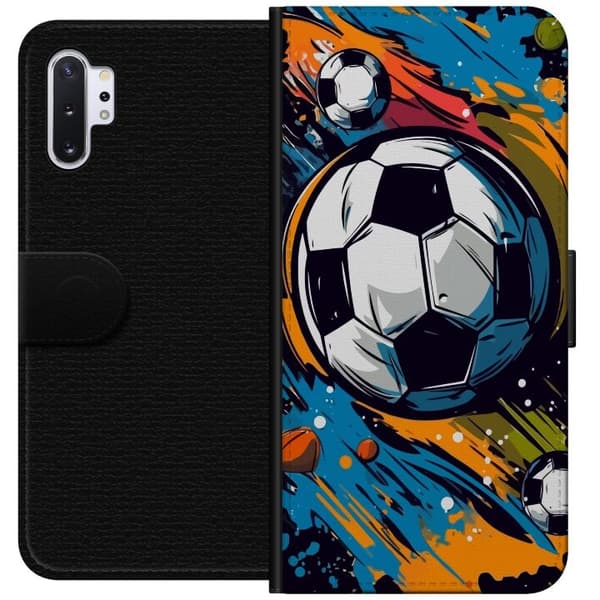 Plånboksfodral till Samsung Galaxy Note10+ med Fotbollar