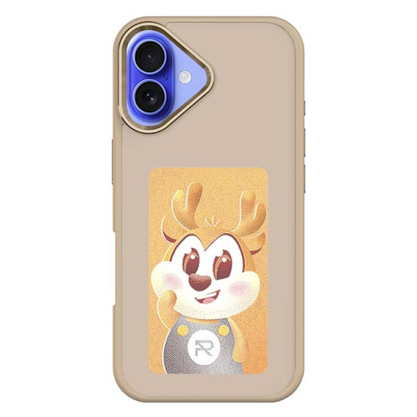 Mobilskal till iPhone 16 E Ink 4-Color Display Customized - Guld Guld