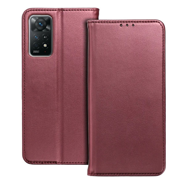 Xiaomi Redmi Note 14 Pro/14 Pro Plus Plånboksfodral Magneto Vinröd