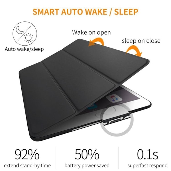 Tech-Protect iPad 9.7" (2017/2018) Fodral Smart - Svart Svart