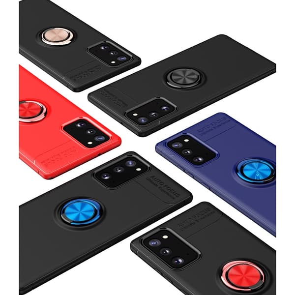 Finger Ring Cover Til Samsung Galaxy Note 20 - Sort Black