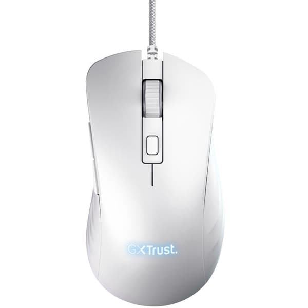 TRUST Gamingmus Ybar+ GXT 924 - Vit Vit