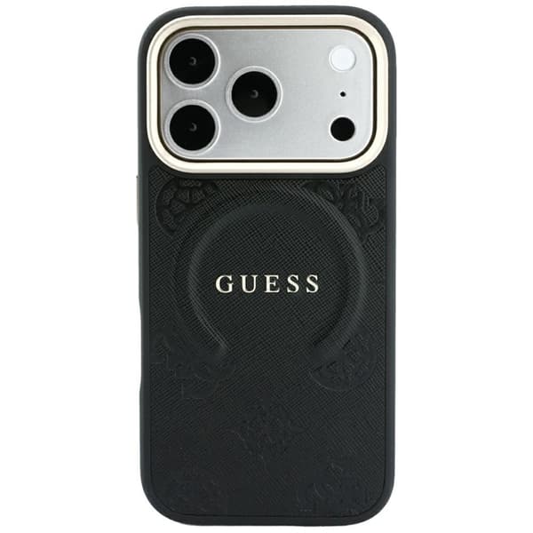 Guess Mobilskal För iPhone 18 Pro Magsafe Saffiano Peony - Svart