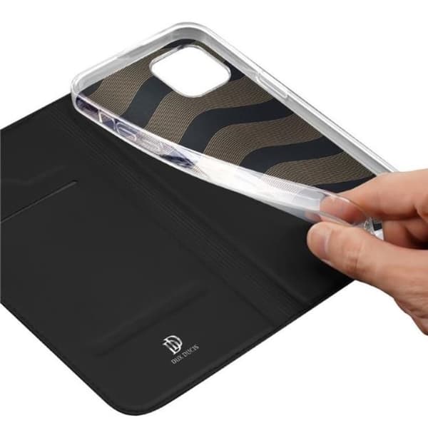 DUX DUCIS Skin Pro iPhone 15 Plus Plånboksfodral PU Läder - Svart Svart